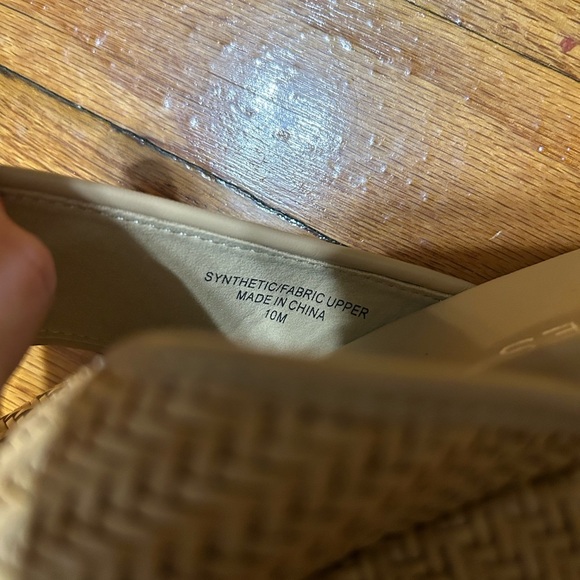 J/Slides QUACKIE Natural Vegan Woven Crossover Wedge Sandal NWOT 10 - Picture 7 of 8